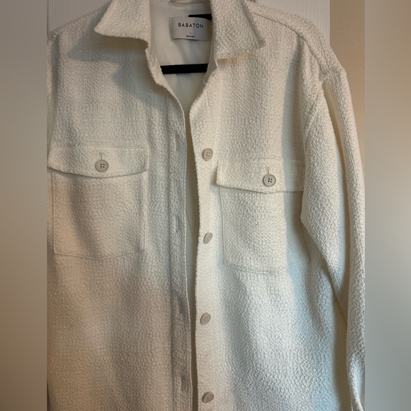 Aritzia Babaton Joan Shirt Jacket White Size 1 NWT - Picture 3 of 5